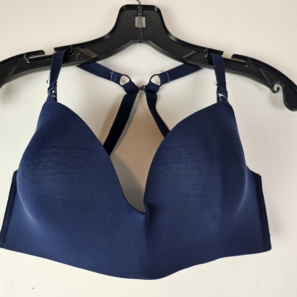 Auden Women's Size 36DD Navy Blue Nursing Bra Wireless Lightly Lined
